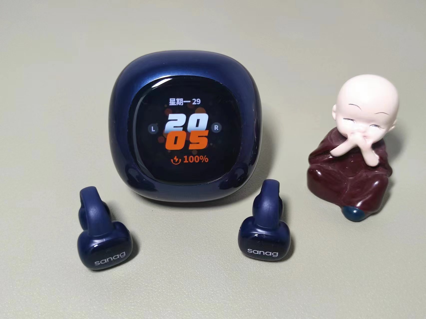 高顏值，自帶屏幕，Sanag塞那S5智慧屏耳夾式耳機(jī)